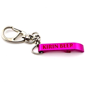 Kirin Beer Keychain Bottle Opener Pink Metal - Picture 1 of 4
