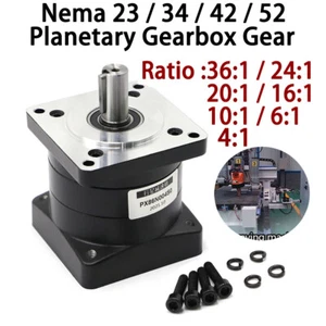 Cabezal de engranajes planetarios Nema23/34/42/52 para reductor de velocidad de motor paso a paso CNC - Imagen 1 de 16