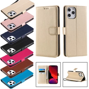 Case For iPhone 16 14 13 12 11 Pro 8 7 Xr Max Leather Flip Card Slot Stand Cover - Picture 1 of 19