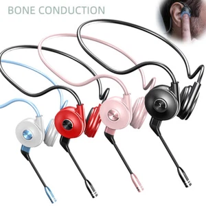 Bone Conduction Bluetooth Headphones Earbuds with Microphone for iOS Android - Picture 1 of 20