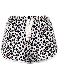 Ex High Street girls white pure cotton animal print runner shorts age7/8-12/13 - Picture 1 of 7