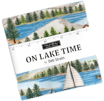On Lake Time Moda Charm Pack 42 100% Cotton 5" Precut Fabric Squares - Image 1 of 4