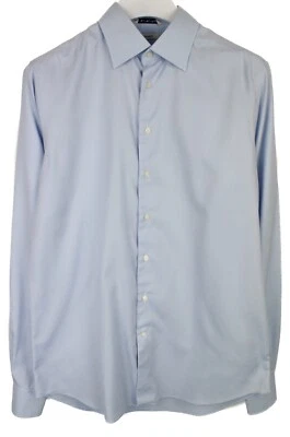 Camisa formal SUITSUPPLY Try On calce ajustado para hombre 41L / 16L cuello extendido botón azul Foto 1 de 4