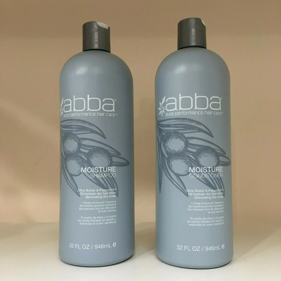 Xampu condicionador Abba Moisture duplo 32 oz cada novo fresco - Imagem 1 de 1