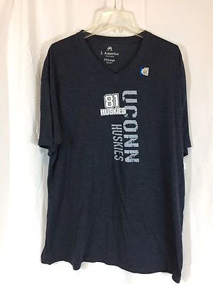 Nuevo Huskies UCONN 81 J. America Cuello en V Gris Oscuro Camisa Camiseta XXL Foto 1 de 3