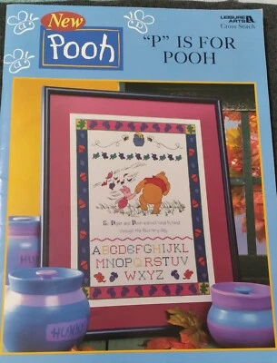 Leisure Arts Designs "P" Is For Pooh!  Cross-stitch Book   Vintage.  - Image 1 of 4