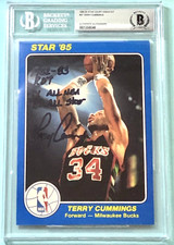 Terry Cummings 1984-1985 Star Court Kings 5x7 Signed Autograph Rookie RC BAS BGS
