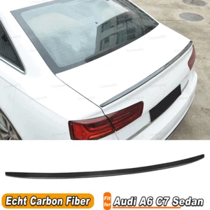 Alerón trasero de carbono para Audi A6 C7 2013-2018 borde de demolición alerón labio parte trasera - Imagen 1 de 12