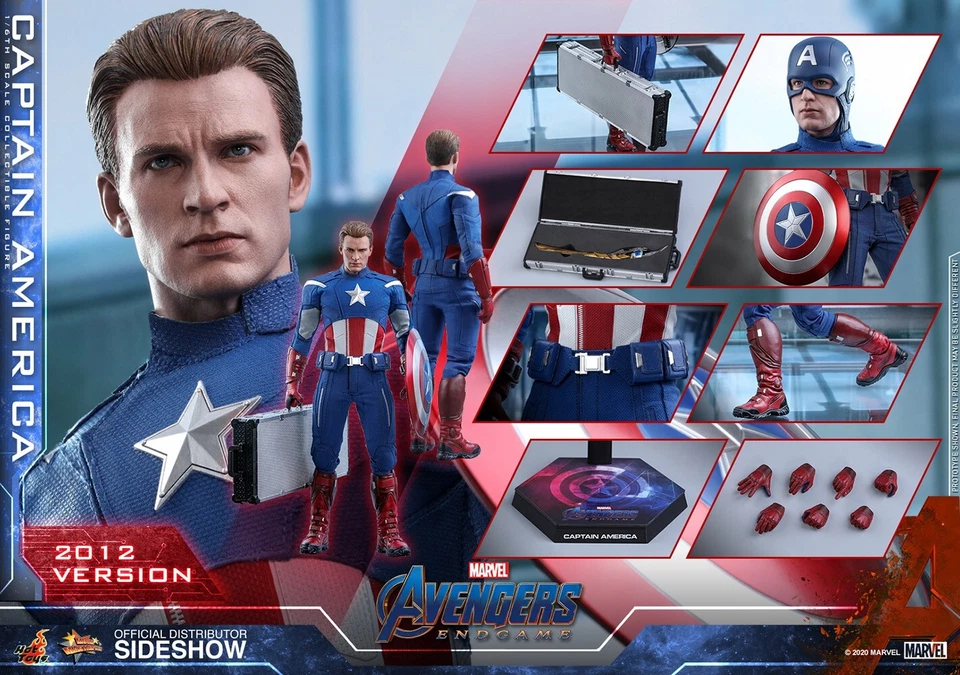 Figura Hot Toys 1/6 Avengers Endgame Capitán América 2012 Ver Sexta Escala MMS563 Foto 1 de 1