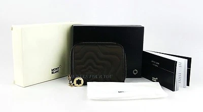 MONEDERO MONTBLANC CUERO Y TELA ÉBANO DALILA STARISMA 103807 NUEVO ITALIA Foto 1 de 4
