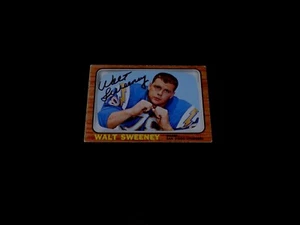 Walt Sweeney Autographed 1966 Topps Football Card SD Chargers Auto Vintage AFL - Picture 1 of 2