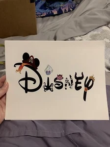 Póster impreso artístico de villanos de Disney Ursula pirata gato de Cheshire maléfica reina malvada - Imagen 1 de 4