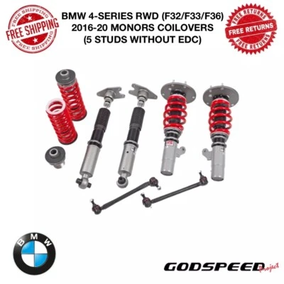Kit Coilover Godspeed MonoRS para BMW Serie 4 16-20 tracción trasera (F32 / F33 / F36) 5 tacos Foto 1 de 4