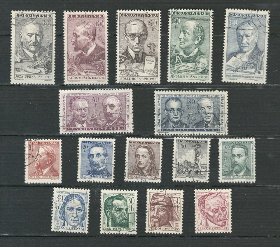 Conjuntos de celebridades Tchecoslováquia Europa pessoas famosas usados LOTE CLÁSSICO (Cesk 829) - Imagem 1 de 1