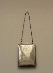 Art Deco STERLING SILVER Partial Gilt Ladies Coin Purse / Compact, 100 Grams - Picture 1 of 8