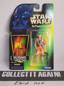 Star Wars 1996 POTF Green Card Luke Skywalker X-Wing Pilot 85-2 - Foto 1 di 5