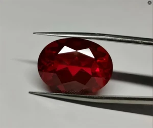 HIGH QUALITY OVAL PIGEON BLOOD RED RUBY LAB-CREATED AAAA+ LOOSE GEMSTONES 1Pcs - Picture 1 of 6