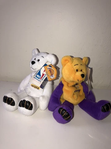1999 Limited Treasures Kobe Bryant Shaq O’Neal Lakers Beanie Pro Bear NBA Lot 2 Cover