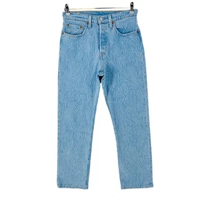 Levi's Premium 501 Mujer Azul Corte Recto Regular Vaqueros Cortos W26 L26 - Imagen 1 de 12