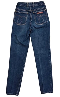 Pantalones de mezclilla vintage Sasson azules años 70 80 lavado oscuro cónicos para mujer 22x28 reales Foto 1 de 4