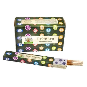 Namaste India 7 chakra Incense Sticks 12 Pack 15g Each Pack 180 Incense Sticks - Afbeelding 1 van 3
