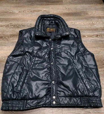 Vintage David Michael Vest Jacket Men's Large Navy Blue Sleeveless 80s Korea - Image 1 of 4