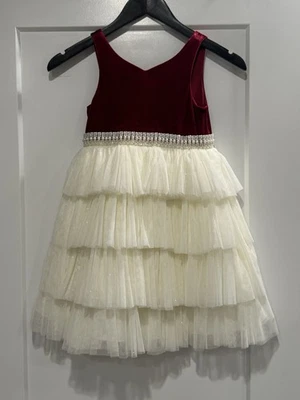 American Princess Velvet Holiday Party Dress Size 6 - Image 1 of 4