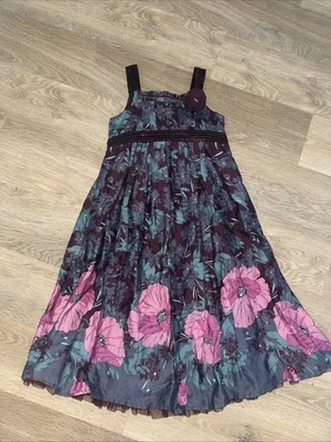 Girls' Monsoon Party/Wedding Dress Age 7-8 Years Sequins Excellent Condition - Image 1 of 4