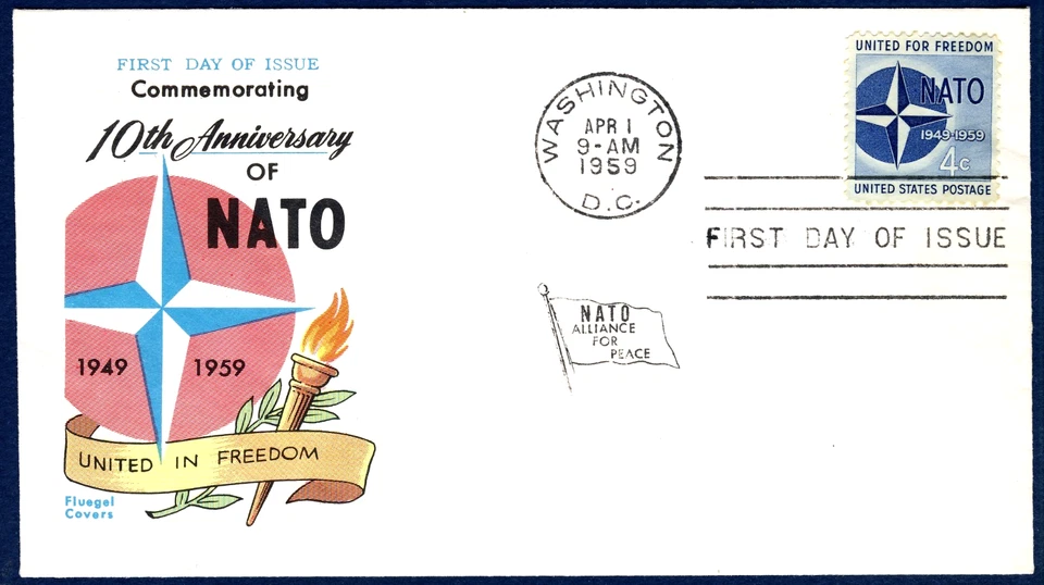 US 1959 NATO (1127) First Day Cover . Fluegel Cachet - Image 1 of 1