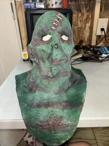 DISFRAZ HALLOWEEN VINTAGE MÁSCARA LÁTEX ZOMBI MUERTO TERROR MIEDO PULP FICCIÓN - Imagen 1 de 3