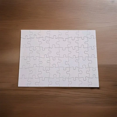 Rompecabezas en blanco - 48 piezas, 11 X 8,5 pulgadas, blanco, rompecabezas en blanco para hágalo usted mismo Foto 1 de 3