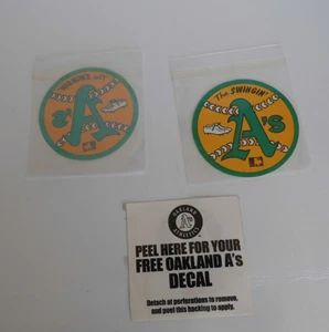 (C 3 ) 2 at 3 In and 1 2 in Oakland Athletics The Swingin' A's Decals - Picture 1 of 2