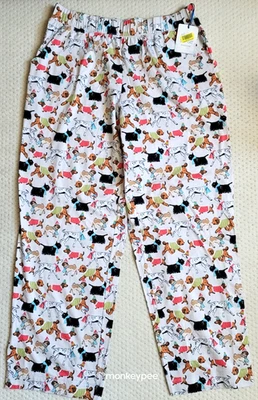 Nuevo con etiquetas Pantalones de pijama para dormir de algodón elástico Sleep Sense para mujer Invierno Perros PUG SCOTTY Foto 1 de 4