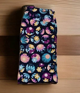 LulaRoe OS leggings Daisy Painted Easter Eggs Spring Time Flowers EUC - Picture 1 of 5
