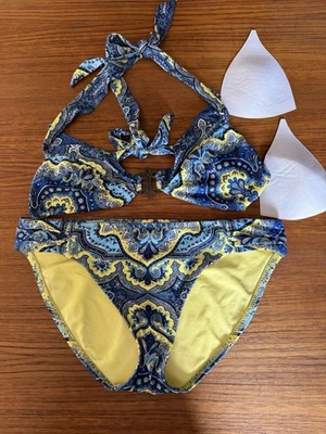 Top de bikini Becca by Rebecca Virtue Courtney parte inferior S/P M. azul cachemira Foto 1 de 4