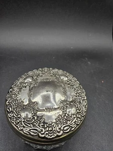 Vintage. Waschtisch Glas Kommode Glas mit versilbertem verspiegeltem Deckel - Bild 1 von 5