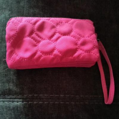 Thirty One 31 Vary You Muñequera Rosa Acolchada Lunares Cremallera Billetera Portatarjetas Foto 1 de 4