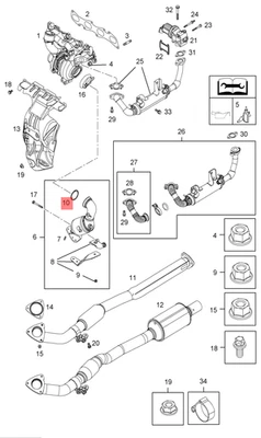 Original GM / Opel 55187584 Junta Anillo, Tubo Astra Combo Insignia Moca Vectra - Imagen 1 de 4