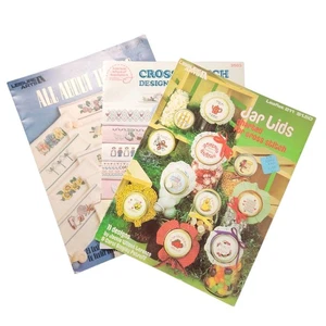 Hand Towel and Jar Lid Vintage Charted Cross Stitch Pattern Booklets - Picture 1 of 10
