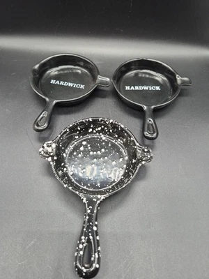 Vtg Set Of 3 Enameled Cast Iron Salesman Samples Hardwick Wagner - Image 1 of 2