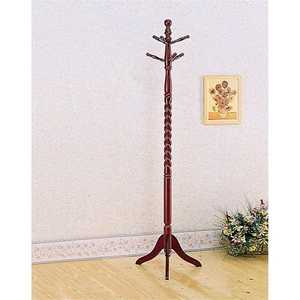 Benjara Traditional Style Coat Rack, Merlot Brown - Picture 1 of 1