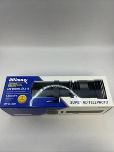 Ultimaxx 420-800mm f/8.3-16 Super HD manueller Telezoom T-Mount Objektiv (schwarz) - Bild 1 von 6