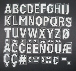 2023 2025 OFFICIAL AVERY DENNISON PREMIER LEAGUE WHITE PLAYER SIZE LETTERS 50MM - Picture 1 of 1