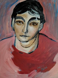 Acryl auf Leinwand Original Gemälde Portrait eines Mannes (Kevin Srebnick) 16x20 - Bild 1 von 6