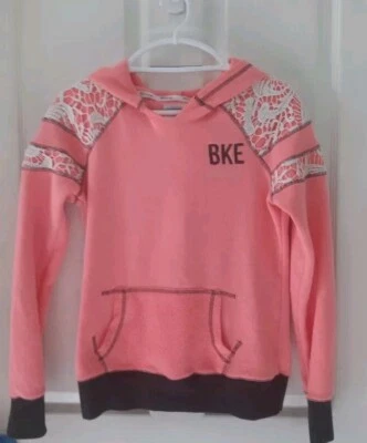 Sudadera con capucha BKE The Buckle naranja con bordado blanco. Talla pequeña.b27 Foto 1 de 4