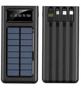 CARICABATTERIA POWER BANK PANNELLO SOLARE 15800 MAHIMPERMEABILE BATTERIA ESTERNA - Foto 1 di 10