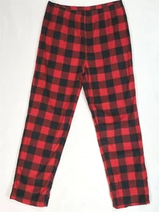 Wondershop Pajama Pants Womens Medium Elastic Waist Polar Fleece Red Check - Picture 1 of 10