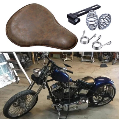 Muelle de asiento Bobber para motocicleta individual marrón para Honda Shadow Spirit ACE VT 1100 750 Foto 1 de 4