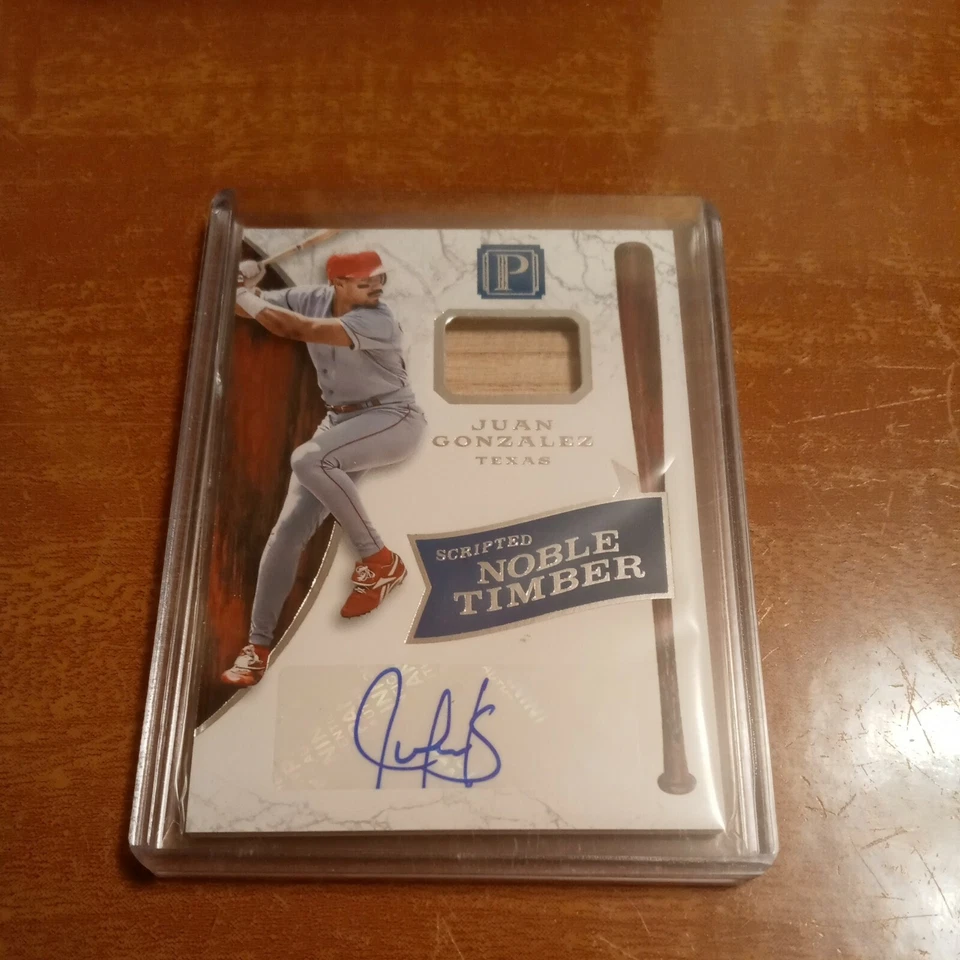 Juan Gonzalez 2016 Panini Pantheon Noble Timber Bat Autograph Auto #D 71/199 - Image 1 of 2