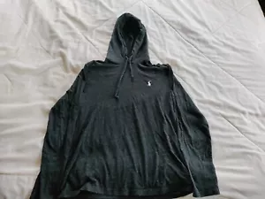Polo Ralph Lauren talla Sm. Suéter con capucha ligero gris carbón, Usado en excelente estado - Imagen 1 de 5